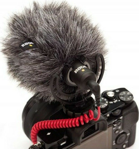 Rode VideoMicro Кондензатор (Малка диафрагма) Микрофон 3.5mm Шоково монтиран за Камера в Черен Цвят