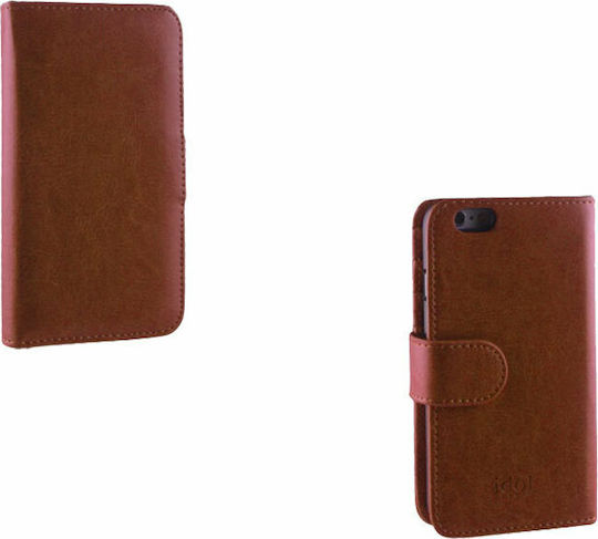 Idol 1991 2in1 Wallet Book Synthetisches Leder Braun (iPhone 6/6s)