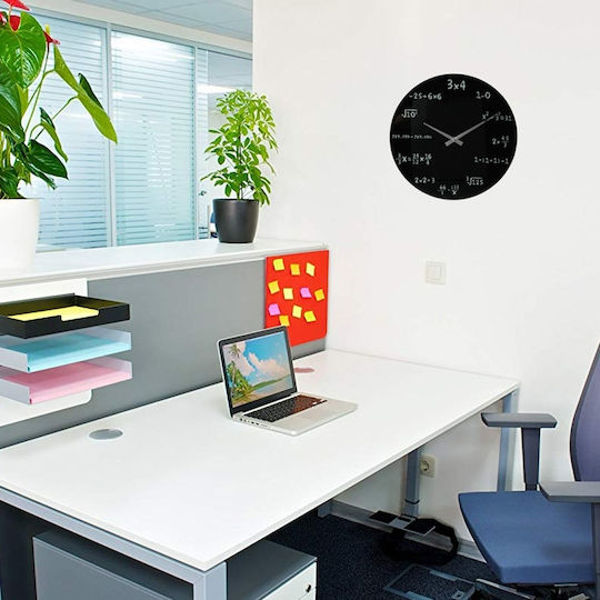 Oh My Home Wanduhr Glas Schwarz Ø35cm