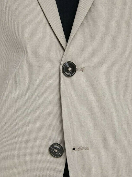 Men's Winter Suit Jacket Slim Fit Beige