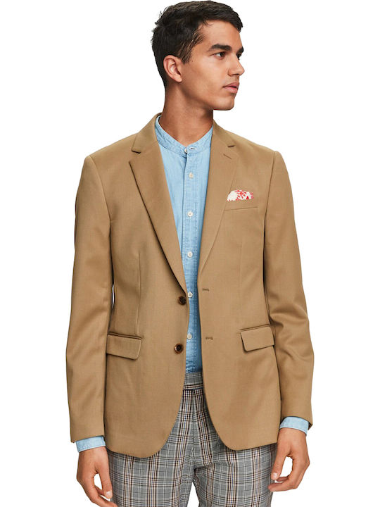 Men's Winter Suit Jacket Regular Fit Brown