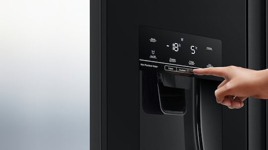 Hisense Side-by-Side Kühlschrank 562Es Total NoFrost H179.3xB90.8xT68.7cm. Schwarz RS694N4TFE