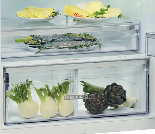 Whirlpool Kühlschrank mit Doppeltür 587Es Total NoFrost H186xB84xT75cm. Inox W84TE 72 X AQUA 2