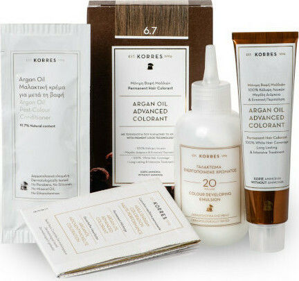 Korres Argan Oil Advanced Colorant Βαφή Μαλλιών Χωρίς Αμμωνία 8.73 Χρυσή Καραμέλα 50ml