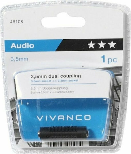 Vivanco Convertor 3.5mm feminin în 3.5mm feminin 1buc 46108