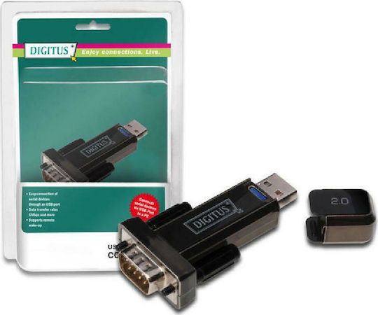Digitus DA-70156 Convertor USB-A masculin în Serial masculin 1buc