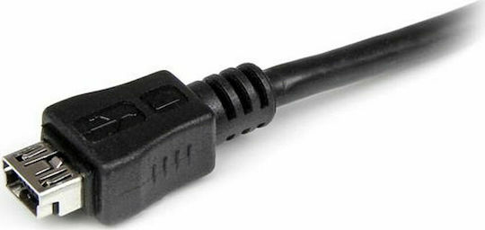 StarTech Конвертор micro USB мъжки към мини USB женски Черен 1бр UUSBMUSBMF6