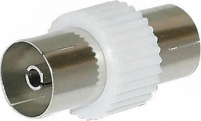 Konverter Koaxial weiblich zu Koaxial weiblich Weiß 1Stück 01.104.0054