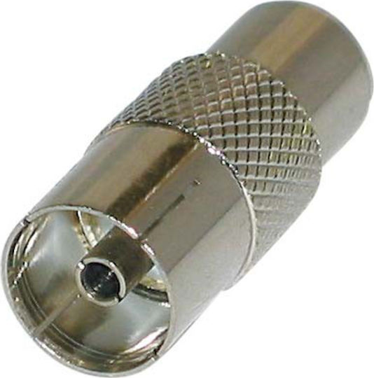 Konverter Koaxial weiblich zu Koaxial weiblich Weiß 1Stück 01.104.0054