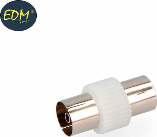 Konverter Koaxial weiblich zu Koaxial weiblich Weiß 1Stück 01.104.0054