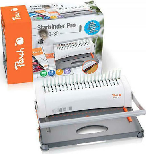 Peach Star binder Pro Bookbinder Machine for Spirals for Maximum 12 Sheets