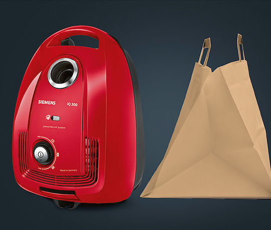 Siemens Iq300 Vacuum Cleaner 600W Bagged 3.5lt Red