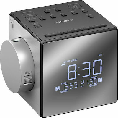 Sony Настолен Цифров Часовник с Будилник & Радио ICFC1PJ-CED