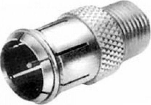 Anga Converter Coaxial male to F-Connector female Silver 1pcs 01.104.0051