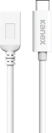 Kanex Конвертор USB-C мъжки към USB-A женски Бял 1бр KU3CA107I