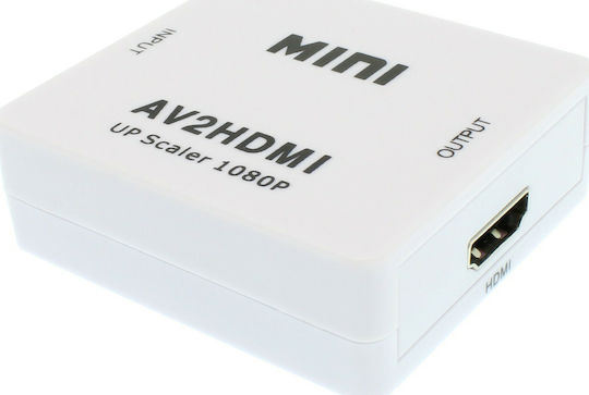 Anga AV2HDMI Converter RCA female to HDMI female White 1pcs