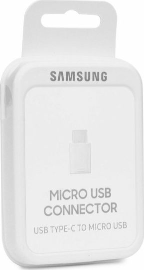 Samsung Конвертор USB-C мъжки към micro USB женски Бял 1бр EE-GN930BWEGWW