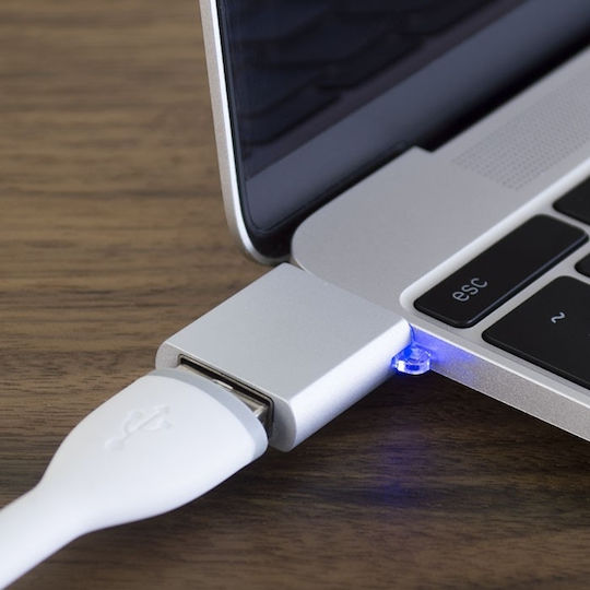 Satechi Type-C USB Adapter Konverter USB-C männlich zu USB-A weiblich Silber 1Stück