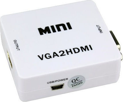 Artsound Μετατροπέας HDMI female σε 3.5mm / VGA female Λευκό 1τμχ