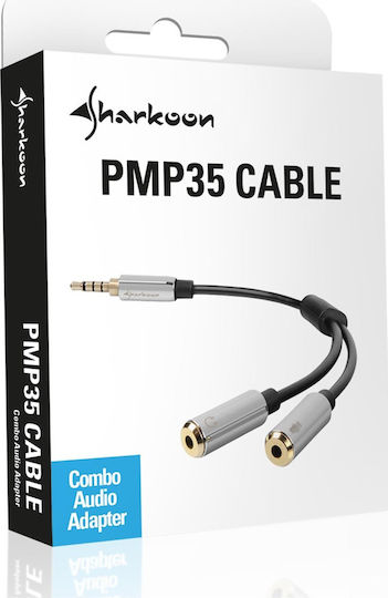 Sharkoon PMP35 Μετατροπέας 3.5mm male σε 3.5mm 2x female 1τμχ