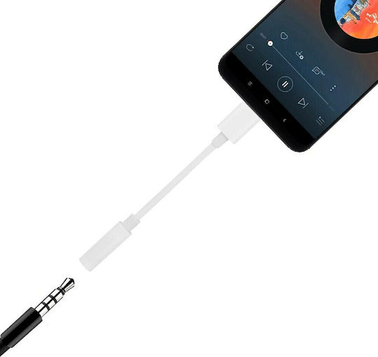 Muzik Converter USB-C male to 3.5mm female White 1pcs 01001TPC00WH