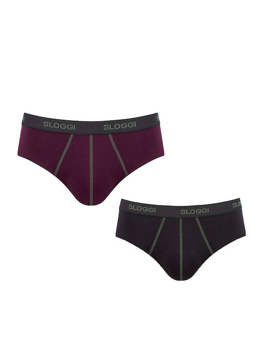 Start Midi Men's Slips Bordeaux / Black 2Pack