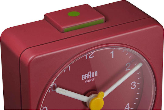Braun BC 02 R Ceas De Masă Silentios Cu Indicatori Cu Ceas Deșteptător Burgundy 67081