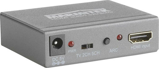 Marmitek Connect AE14 4K Audio Extractor/ARC/HDMI Converter Convertor HDMI feminin în HDMI / 3.5mm feminin Argintiu 1buc