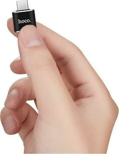 Hoco UA5 Конвертор USB-C мъжки към USB-A женски Черен 1бр