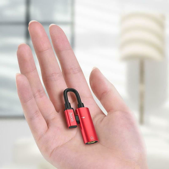 Hoco LS19 Konverter USB-C männlich zu 3.5mm / USB-C weiblich 1Stück