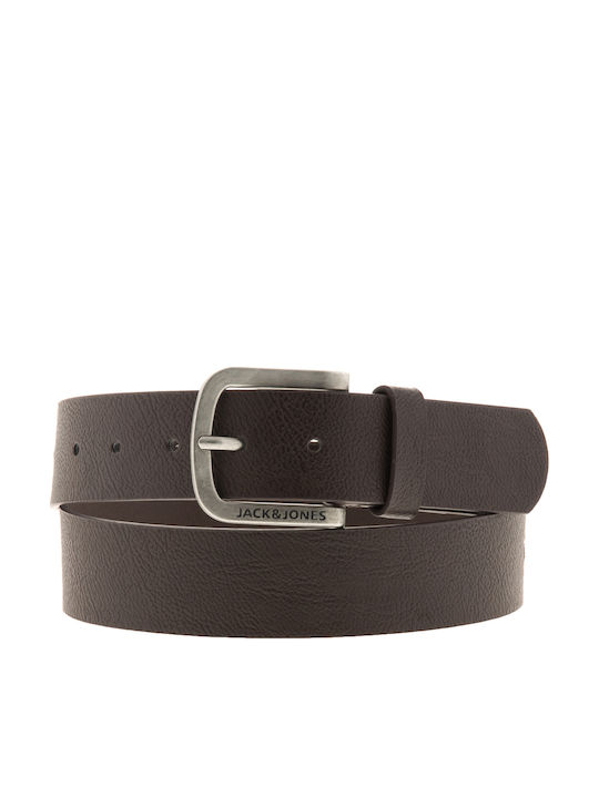 Men's Belt from Artificial Leather Black Coffee