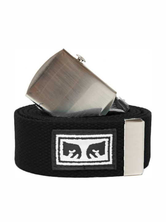 Men's Belt Fabric Webbing Belt Black