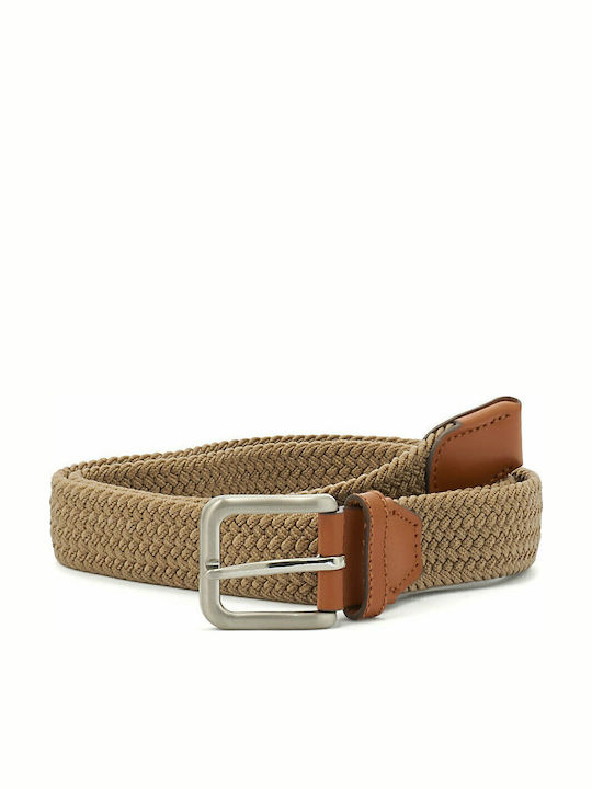 Еластична Мъжки Колан Knitted Beige/Brown