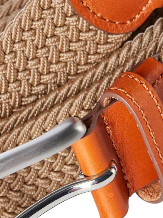 Еластична Мъжки Колан Knitted Beige/Brown