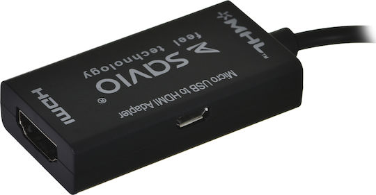 Savio Μετατροπέας HDMI female σε micro USB male 1τμχ CL-32