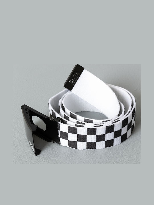 Deppster II Web Wide Men's Belt from Artificial Leather White / Black