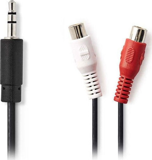 Nedis Converter 3.5mm male to RCA 2x female 1pcs CAGP22250BK02