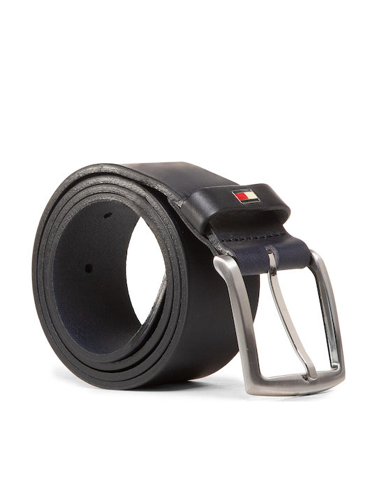 New Denton 4.0 Wide Men's Belt Leather Navy Blue