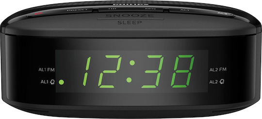 Philips Tisch-Digitaluhr mit Wecker & Radio Black TAR3205/12 Philips Tisch-Digitaluhr mit Wecker & Radio Black TAR3205/12
