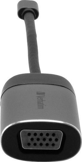 Verbatim Μετατροπέας USB-C male σε VGA female Γκρι 1τμχ 49145