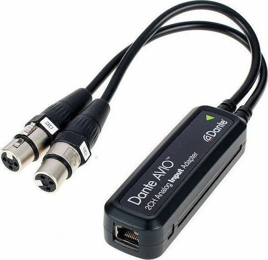 Dante RJ-45 female - 2x XLR female (Analog Inputs)