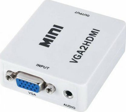 Powertech Μετατροπέας 3.5mm / VGA female σε HDMI female Λευκό 1τμχ CAB-H107