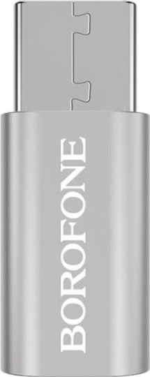 Borofone BV4 Konverter USB-C männlich zu Micro-USB weiblich Silber 1Stück