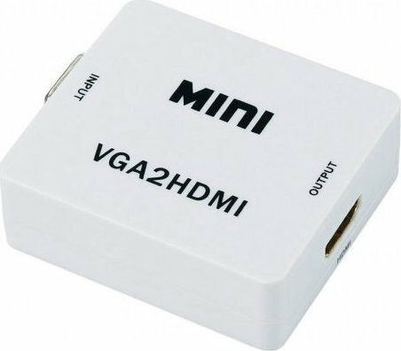 Powertech Μετατροπέας 3.5mm / VGA female σε HDMI female Λευκό 1τμχ CAB-H107