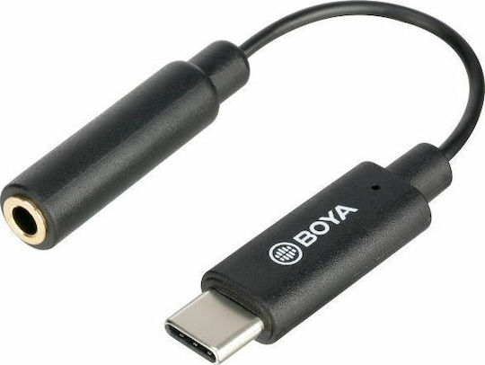 Boya Конвертор USB-C мъжки към 3.5mm женски Черен 1бр BY-K4