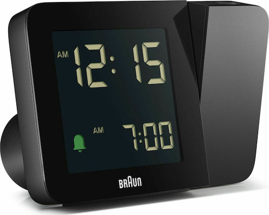 Braun BC015B-DCF Επιτραπέζιο Ψηφιακό Ρολόι LCD με Ξυπνητήρι Μαύρο 67160