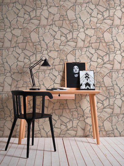 Tapet de Perete 1000x53cm Wood Stone Bej