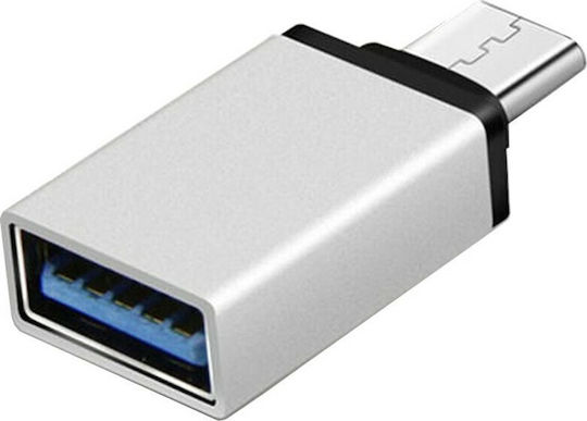 Jellico Μετατροπέας USB-C male σε USB-A female Λευκό 1τμχ