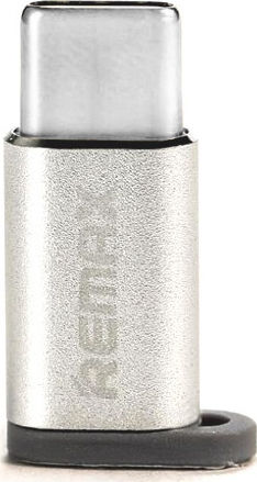 Remax RA-USB1 Μετατροπέας USB-C male σε micro USB female Ασημί 1τμχ