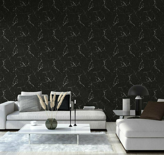 Wall Wallpaper Vinyl Black 1005x53cm Washable